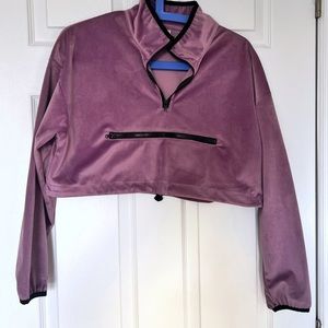 Purple velvet Athleisure pullover